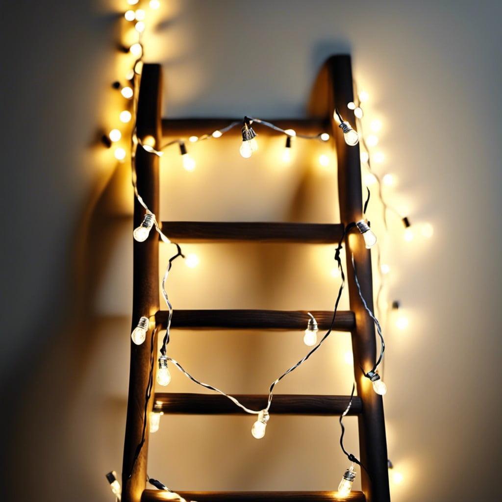fairy light ladder
