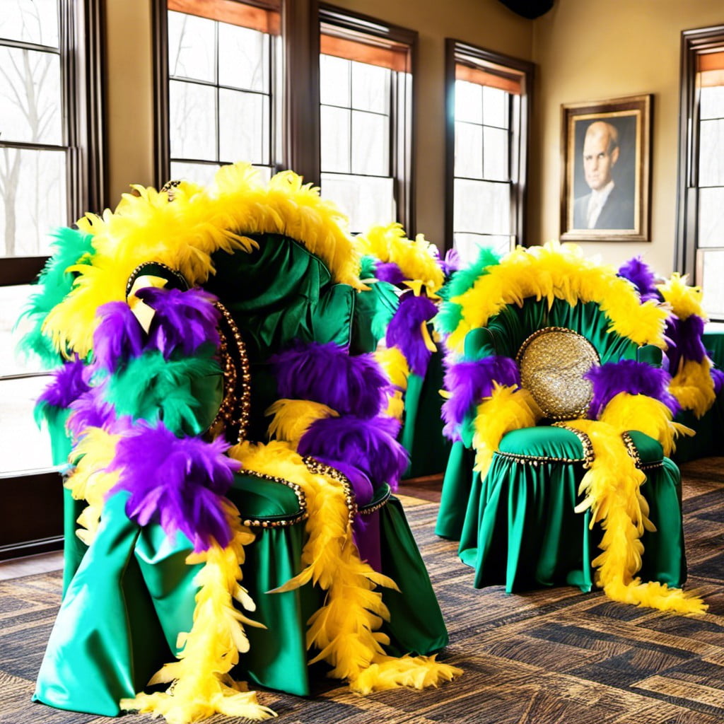 feather boas for chair wraps