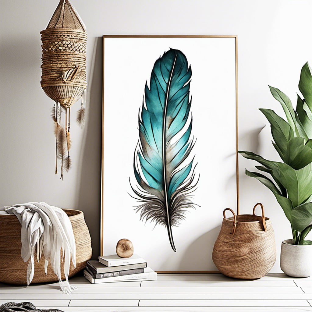feather wall art