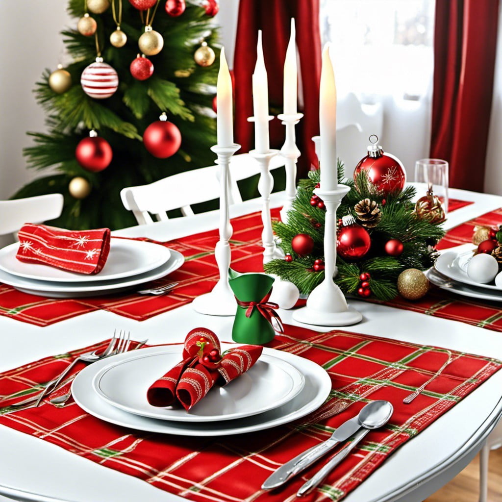 festive tablecloth and placemats