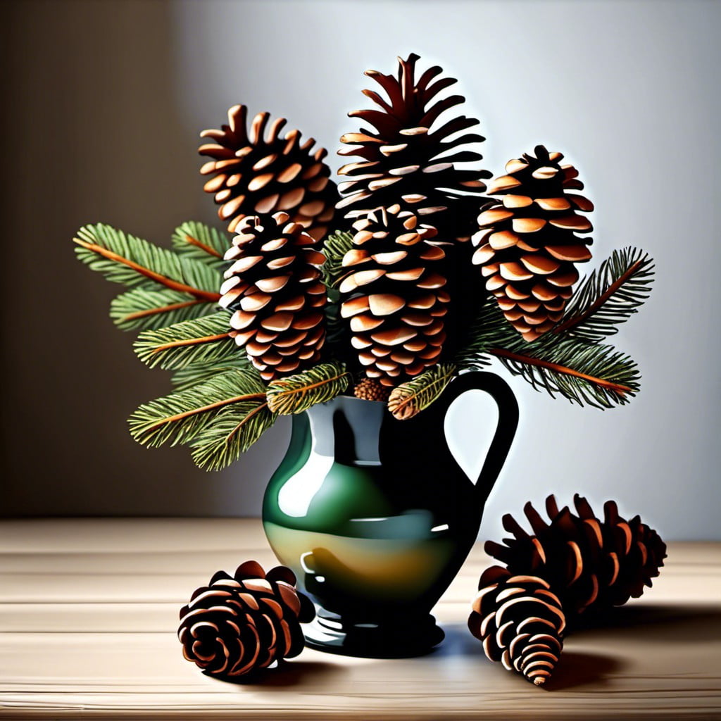 fill it with pinecones