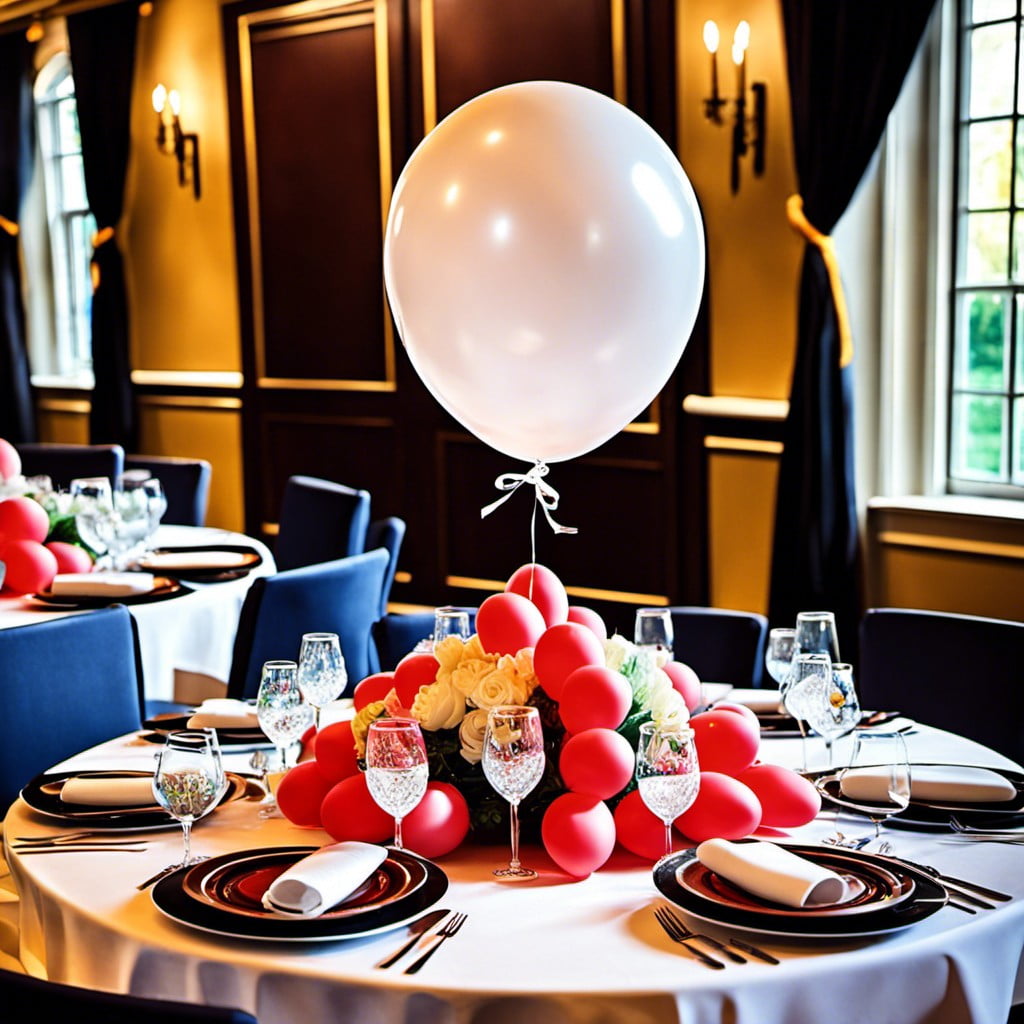 floating balloon table centerpieces
