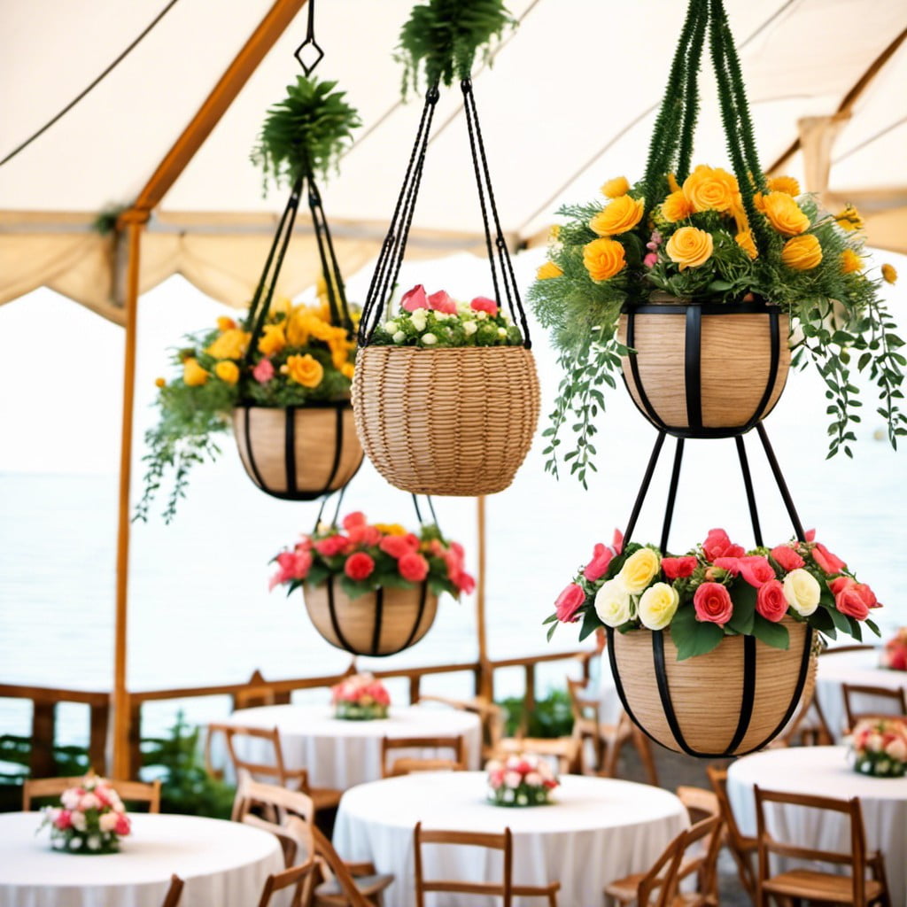 floral hanging baskets
