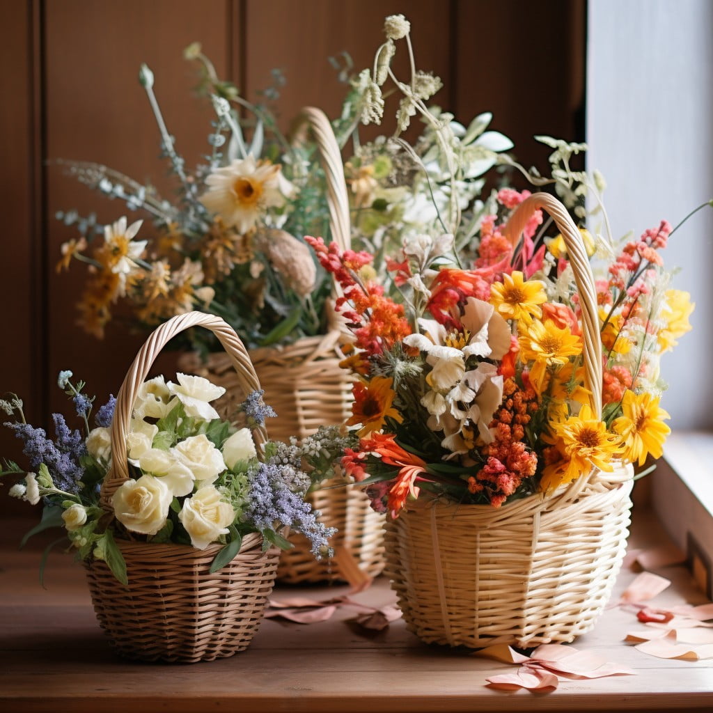 floral themed basket