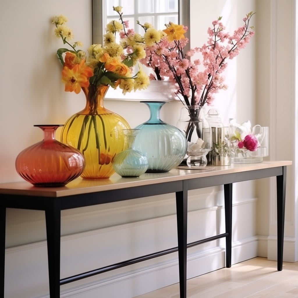 fresh flowers in stylish vases