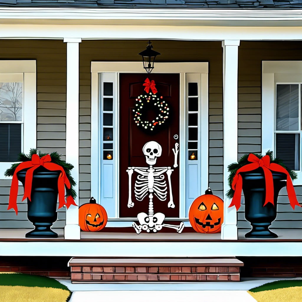 full size skeleton porch greeter