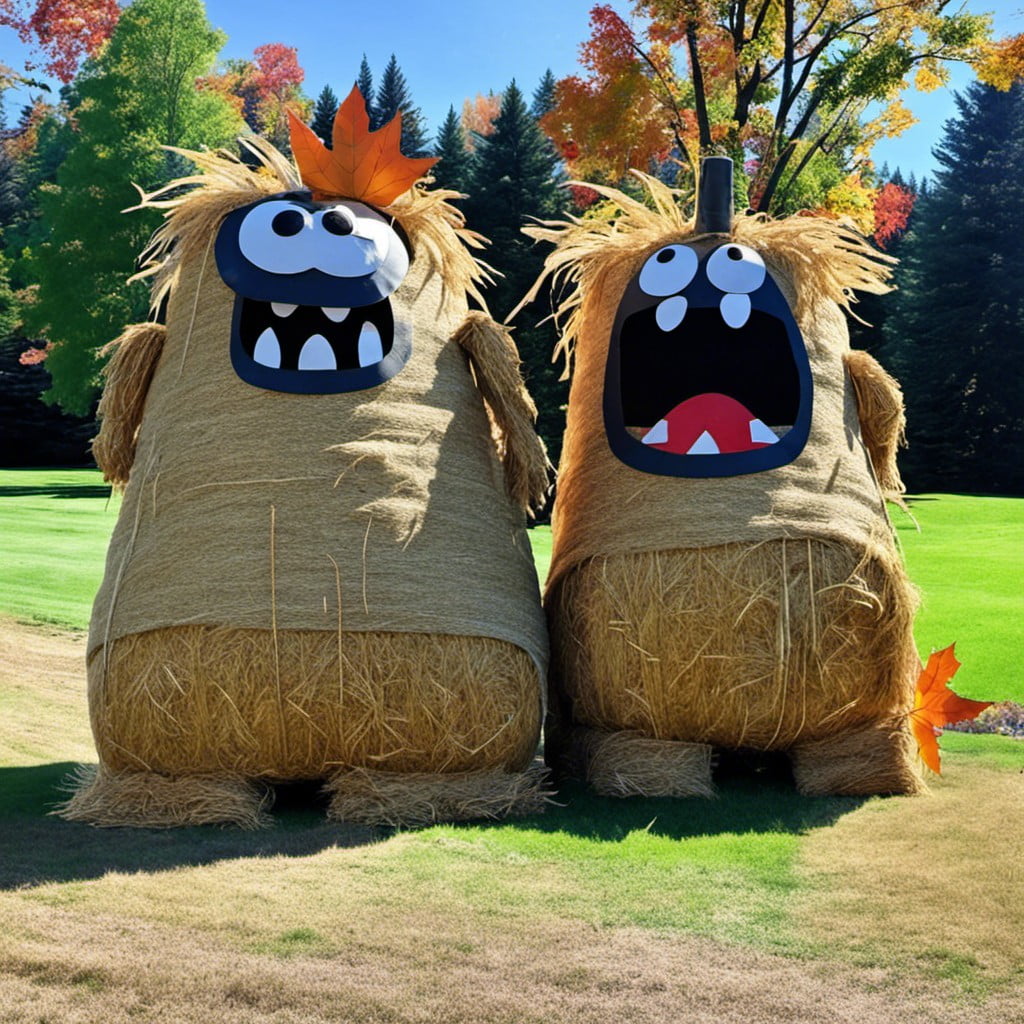 giant hay bale monsters