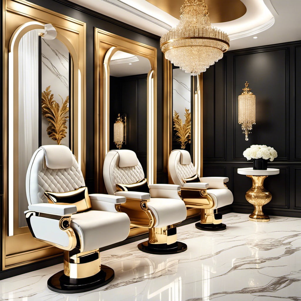 glamorous gold accents