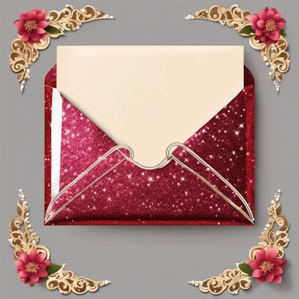 glitter border envelopes