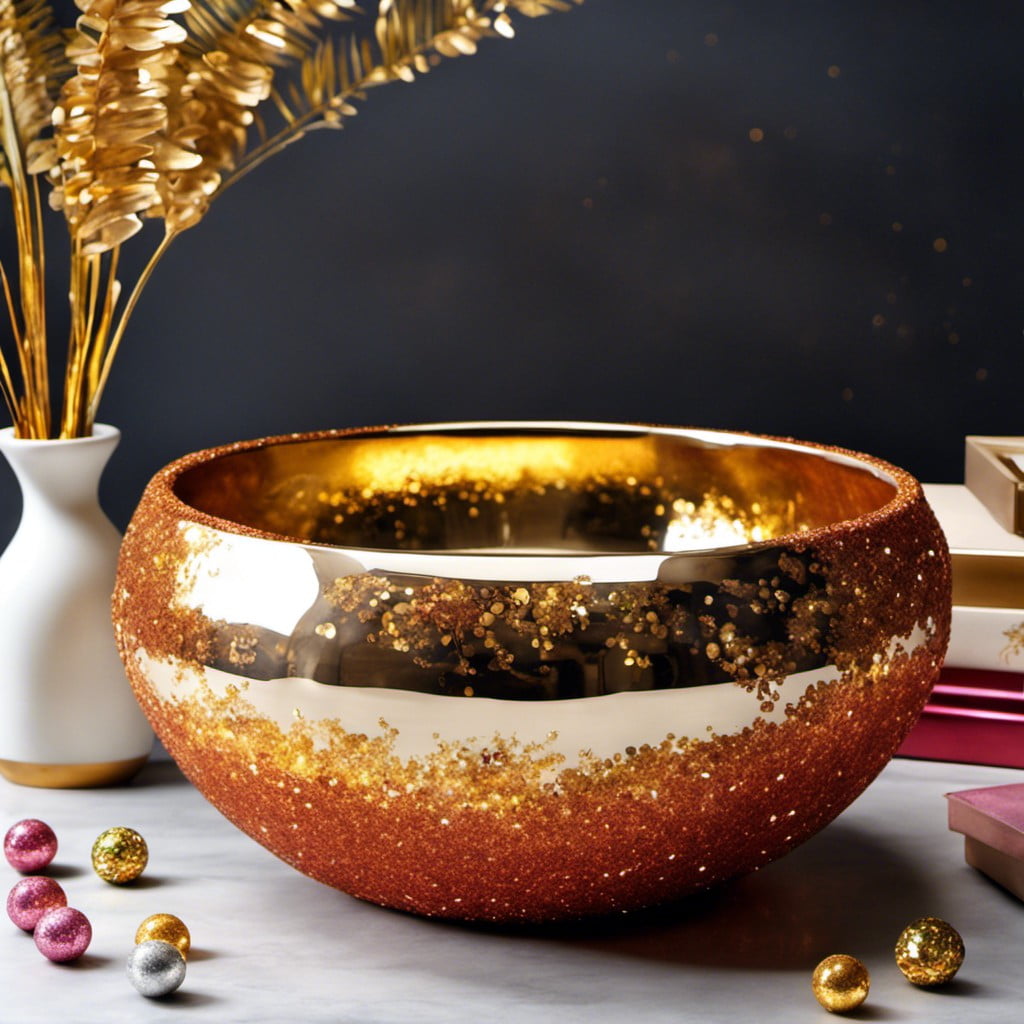 glitter covered bowl