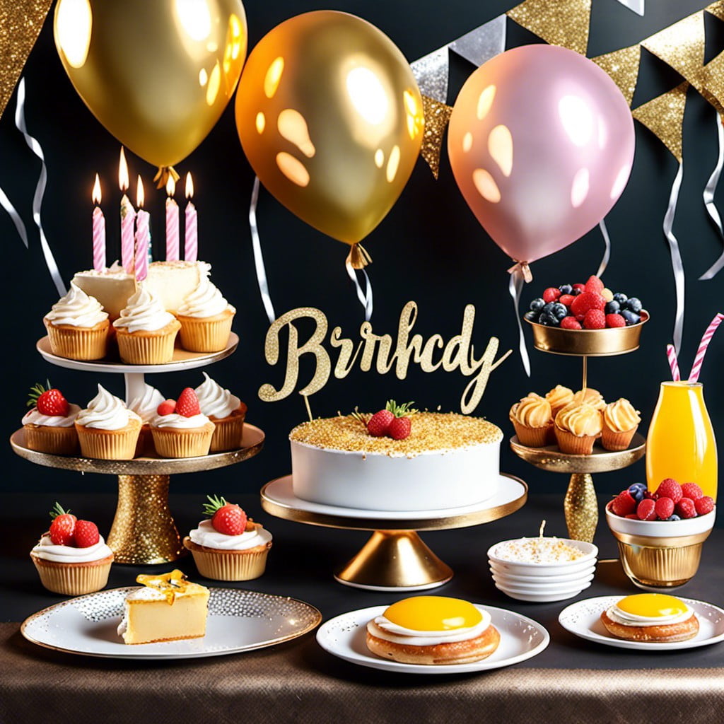 glittering birthday signs and banners