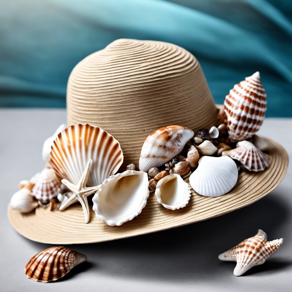 glued seashells