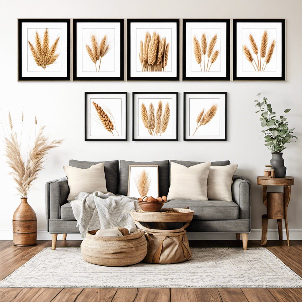 grain sack inspired wall art prints