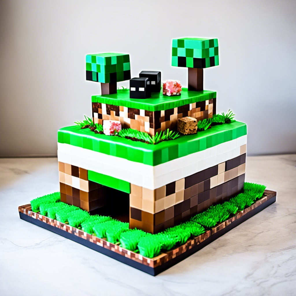 grass block dessert stand