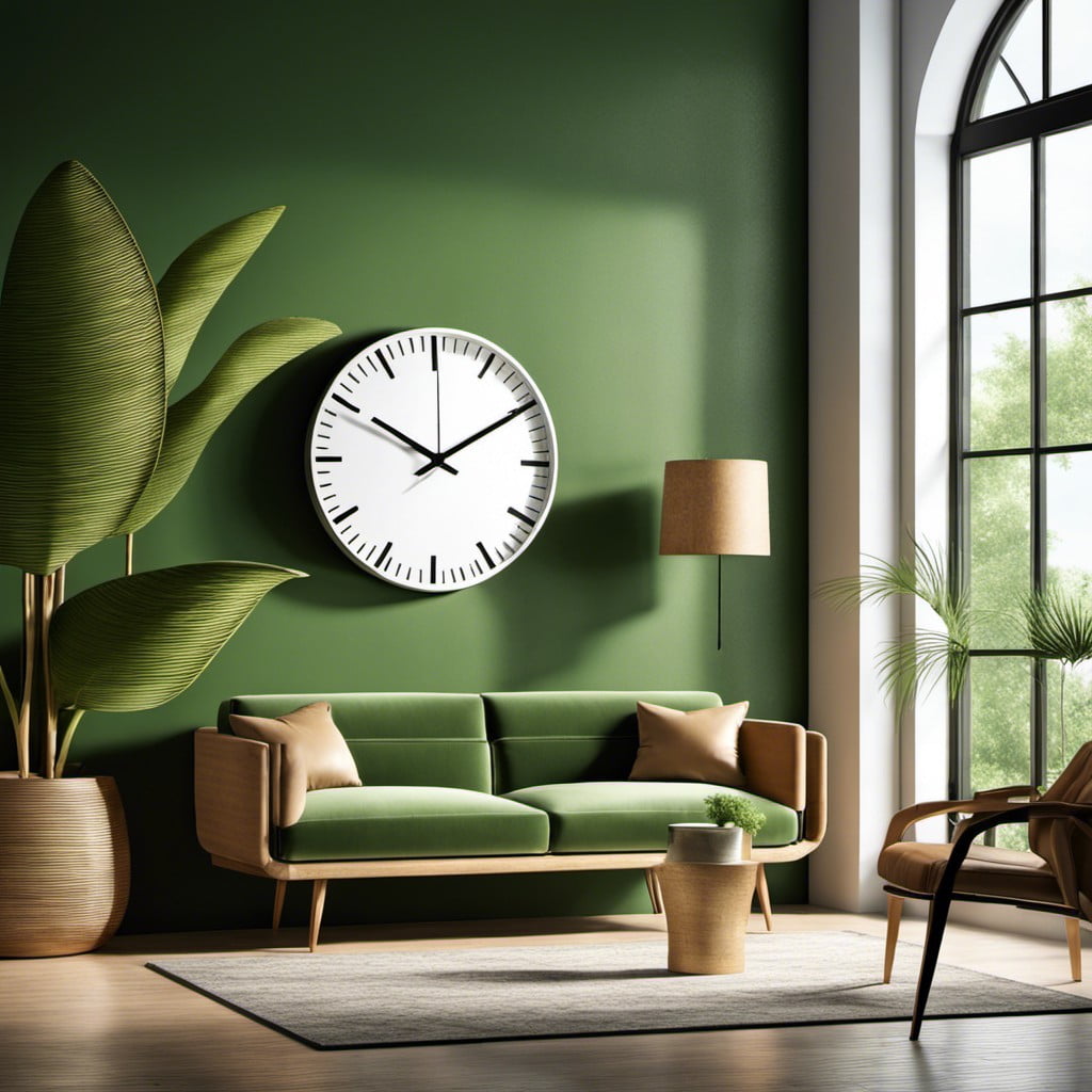 grass wall clock