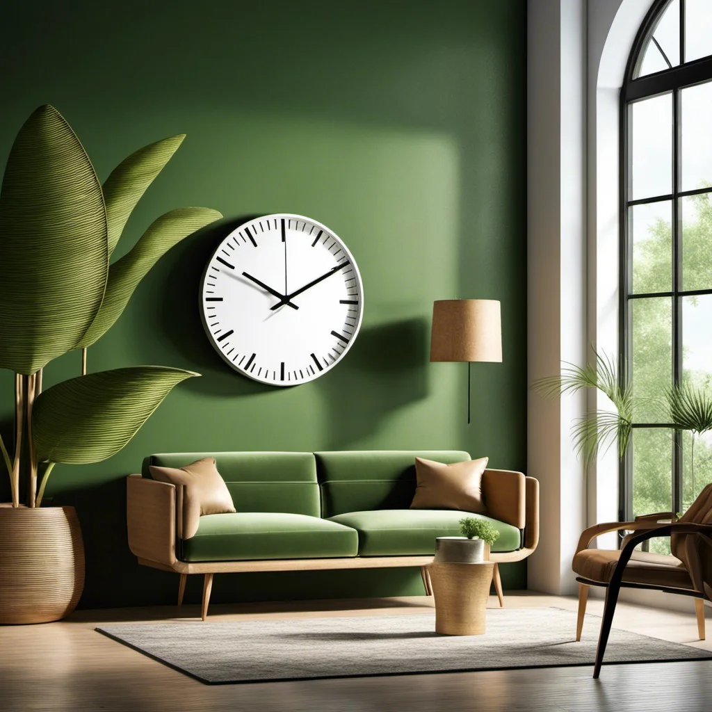 grass wall clock