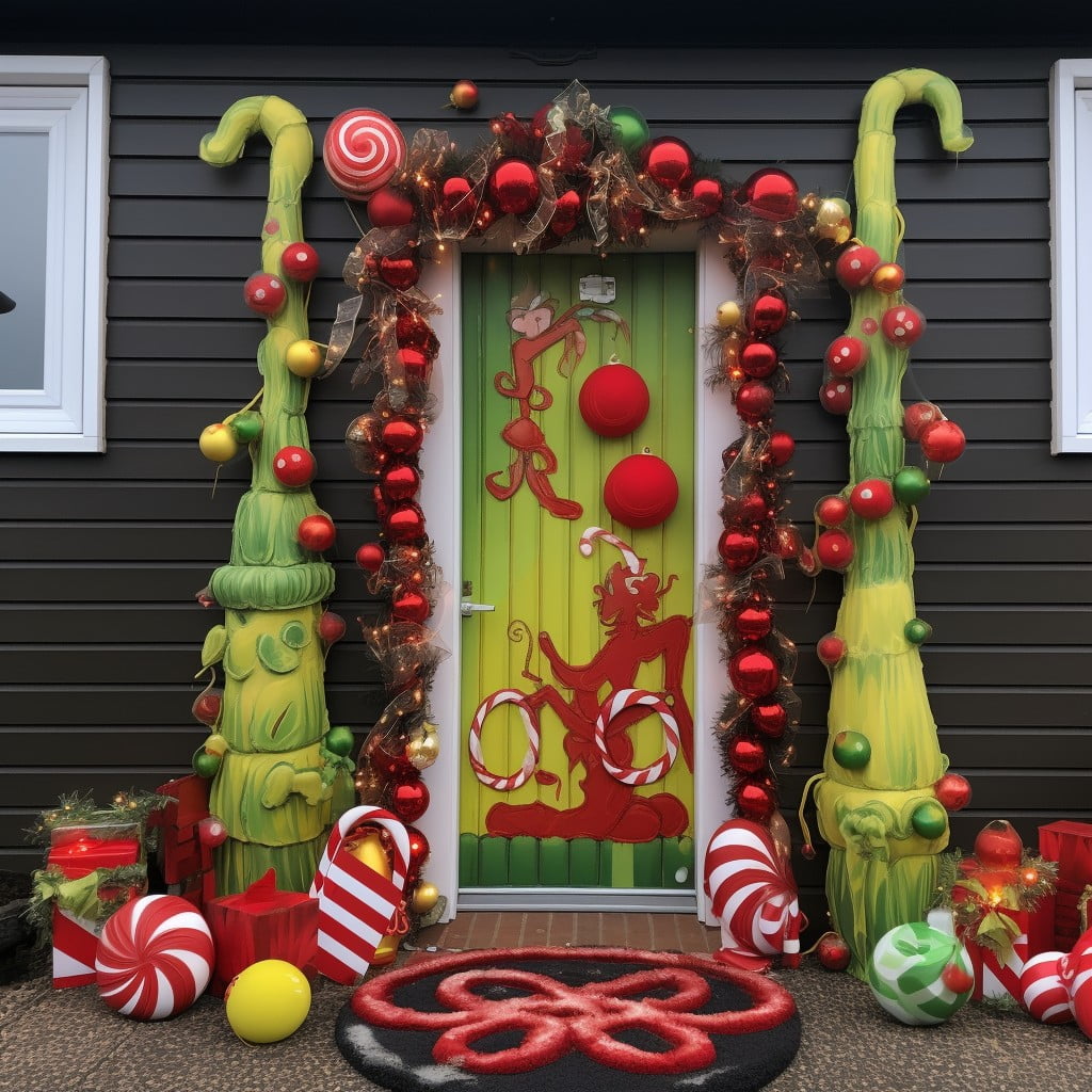 grinch inspired door decor