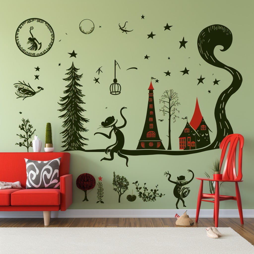 grinch inspired wall decals