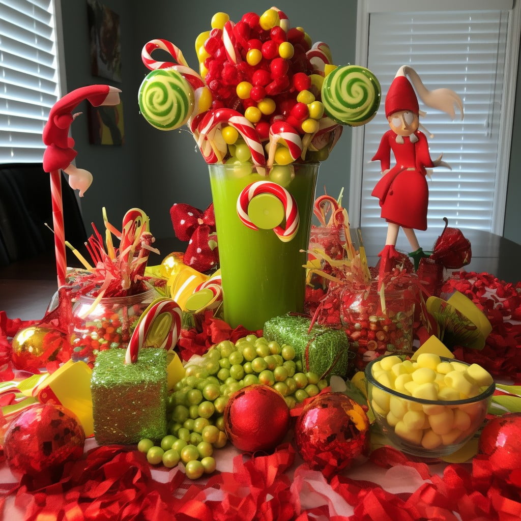 grinch themed table centerpieces