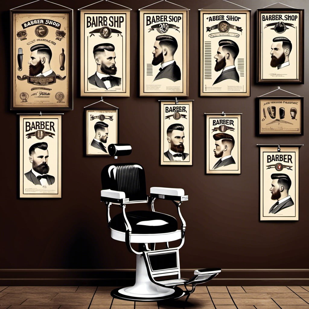 haircut chart posters