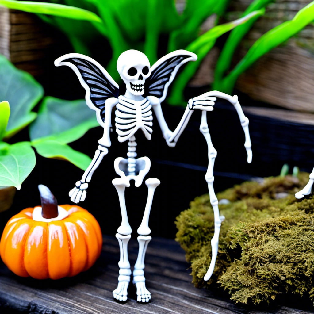halloween skeleton fairy garden