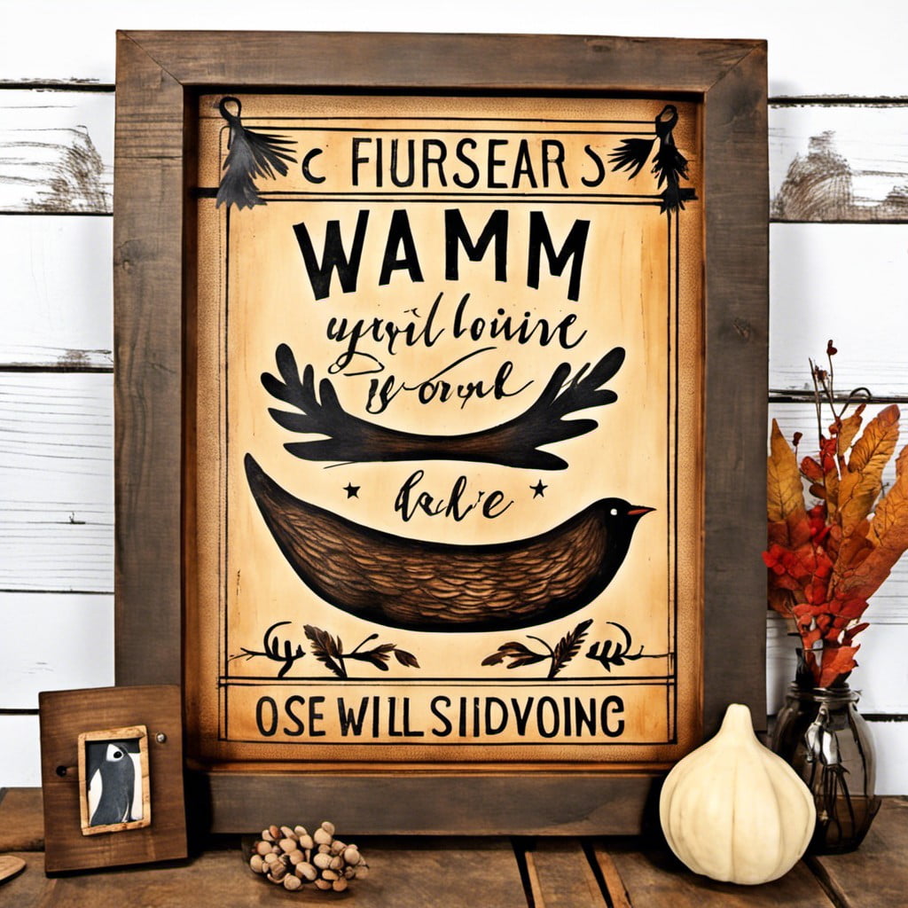 hand paint signs with warm sayings