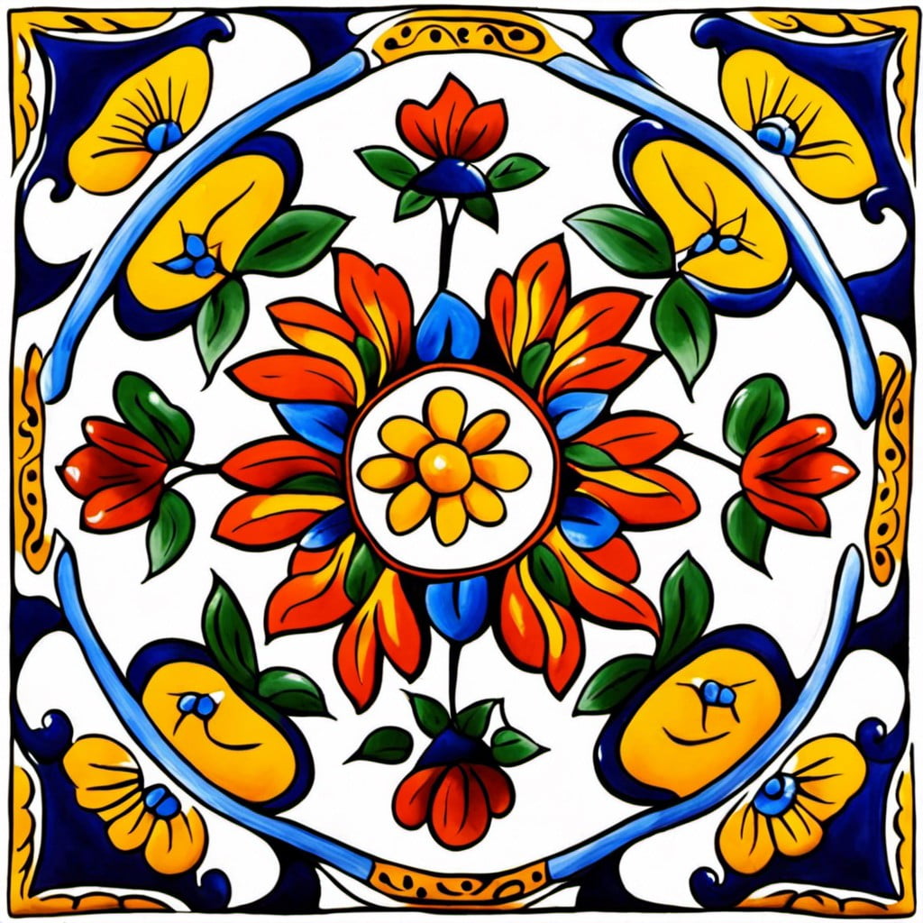 hand painted talavera style ceramics