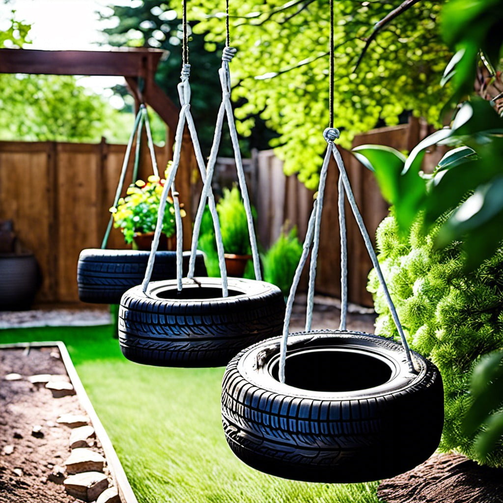 hanging tire planters