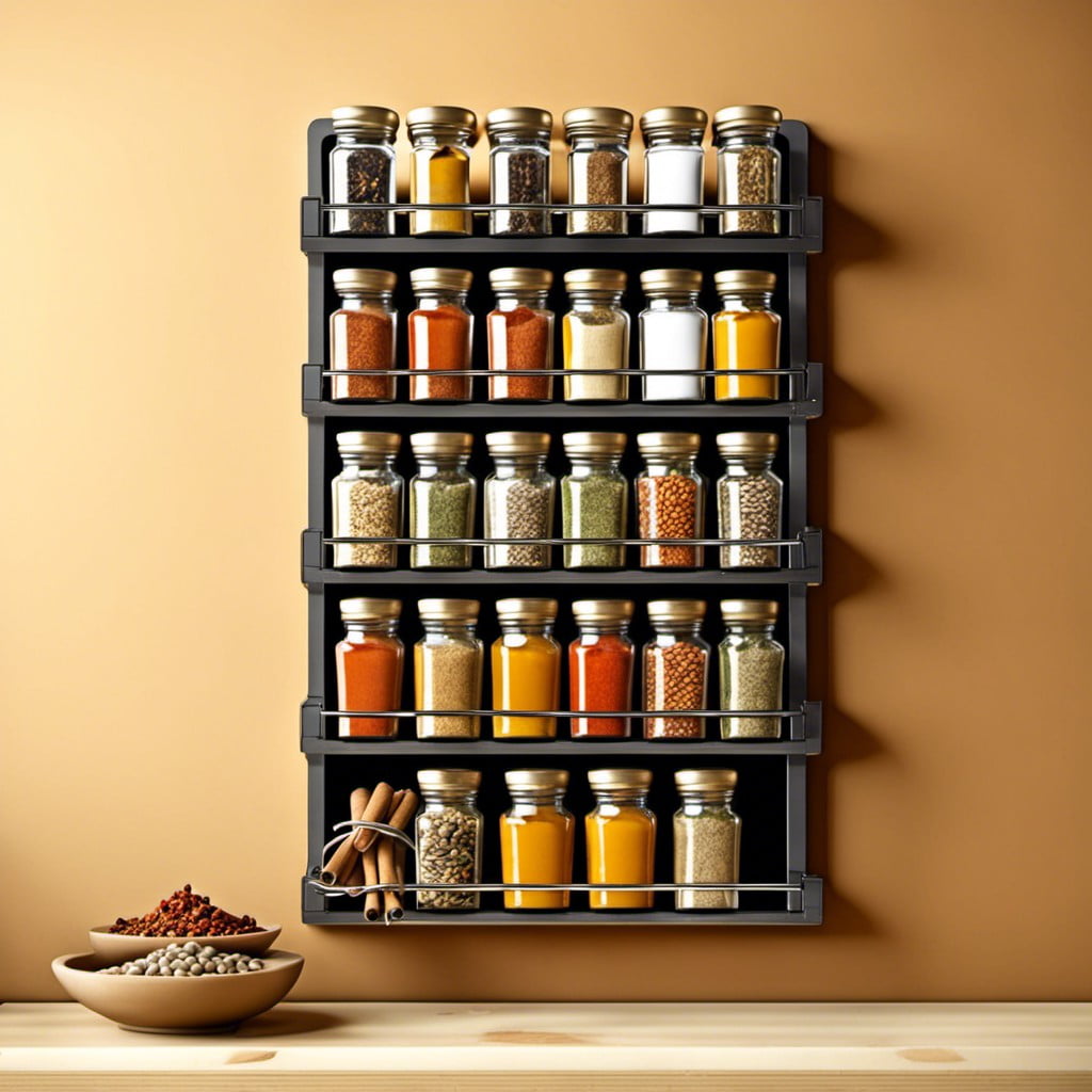 hanging wall mounted spice rack