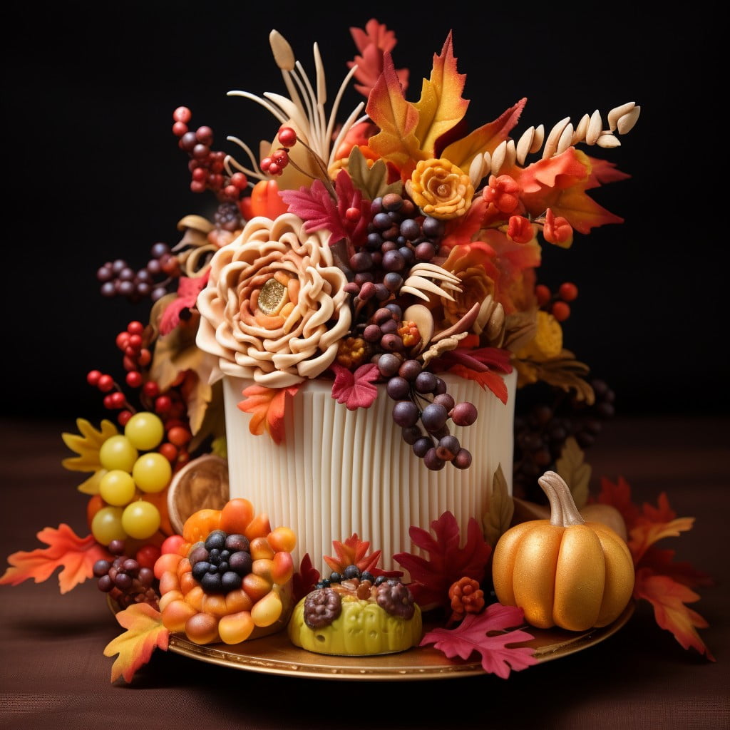 harvest cornucopia cake topper