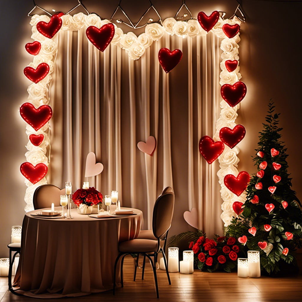 heart shaped lights display