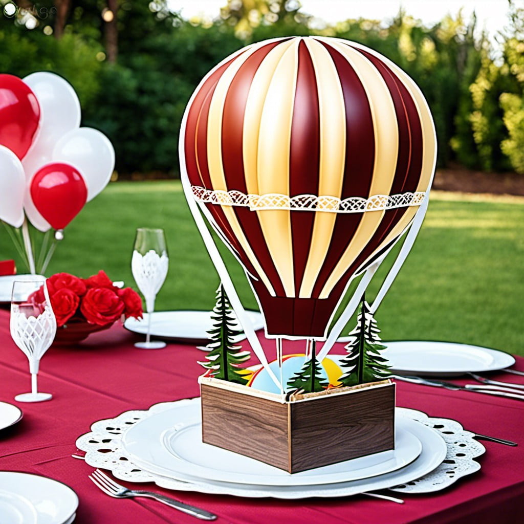 hot air balloon centerpieces