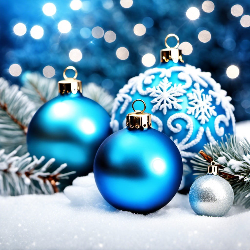 icy blue ornaments for christmas tree