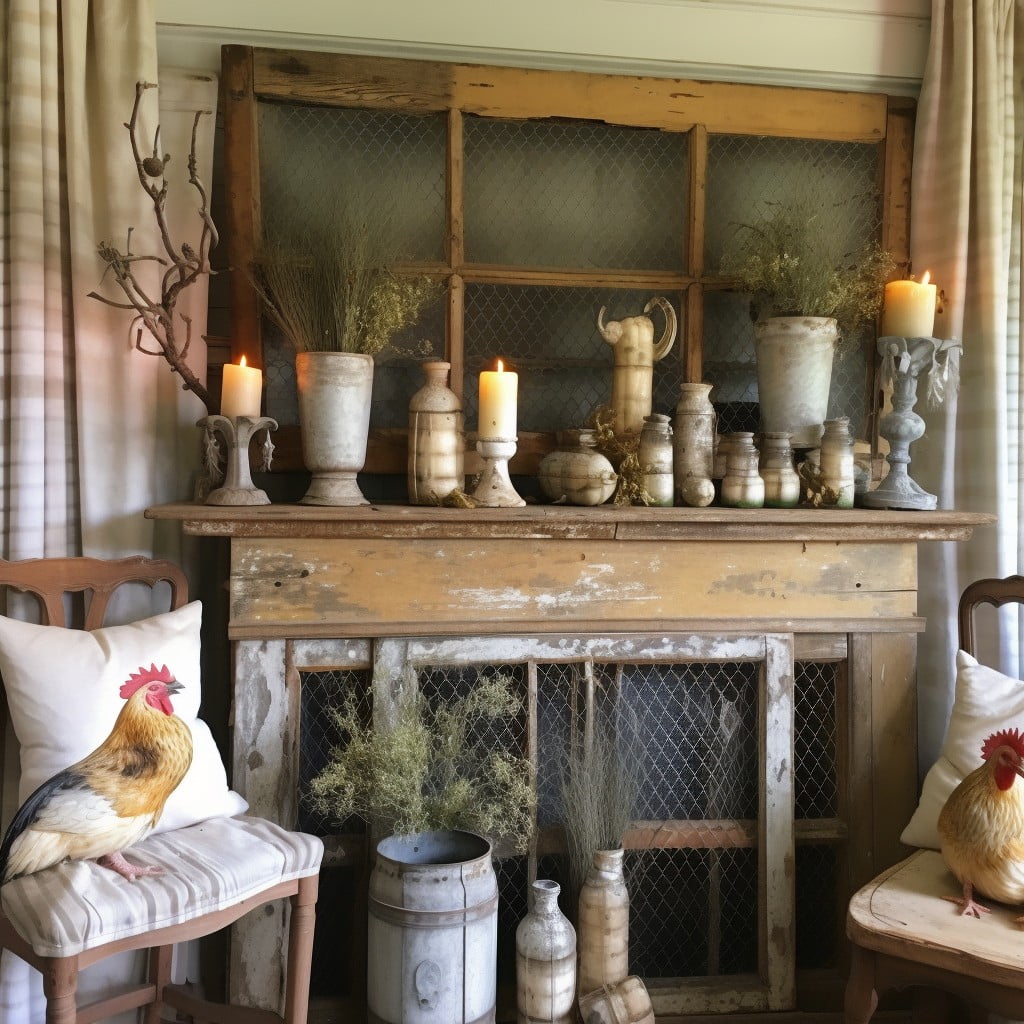 incorporating elements such as chicken wire into decor