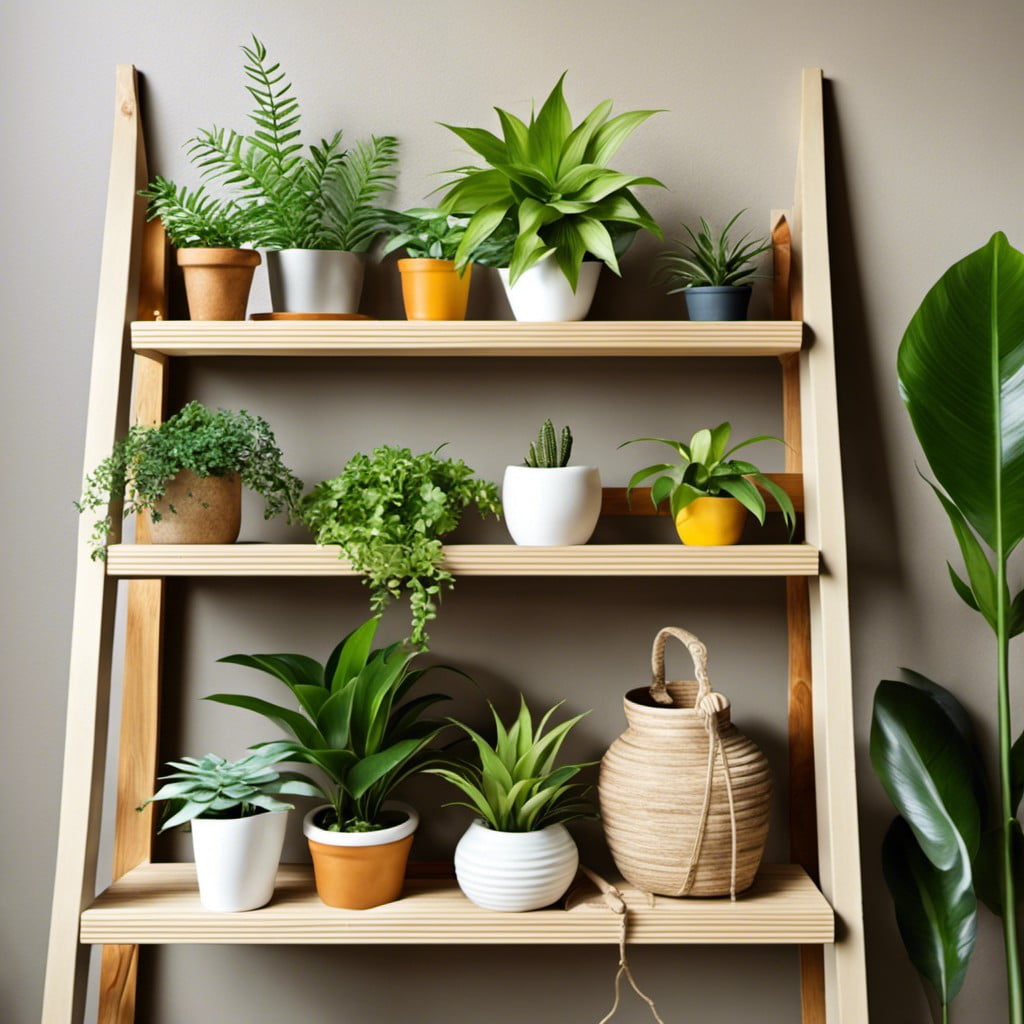 indoor plant shelf ladder