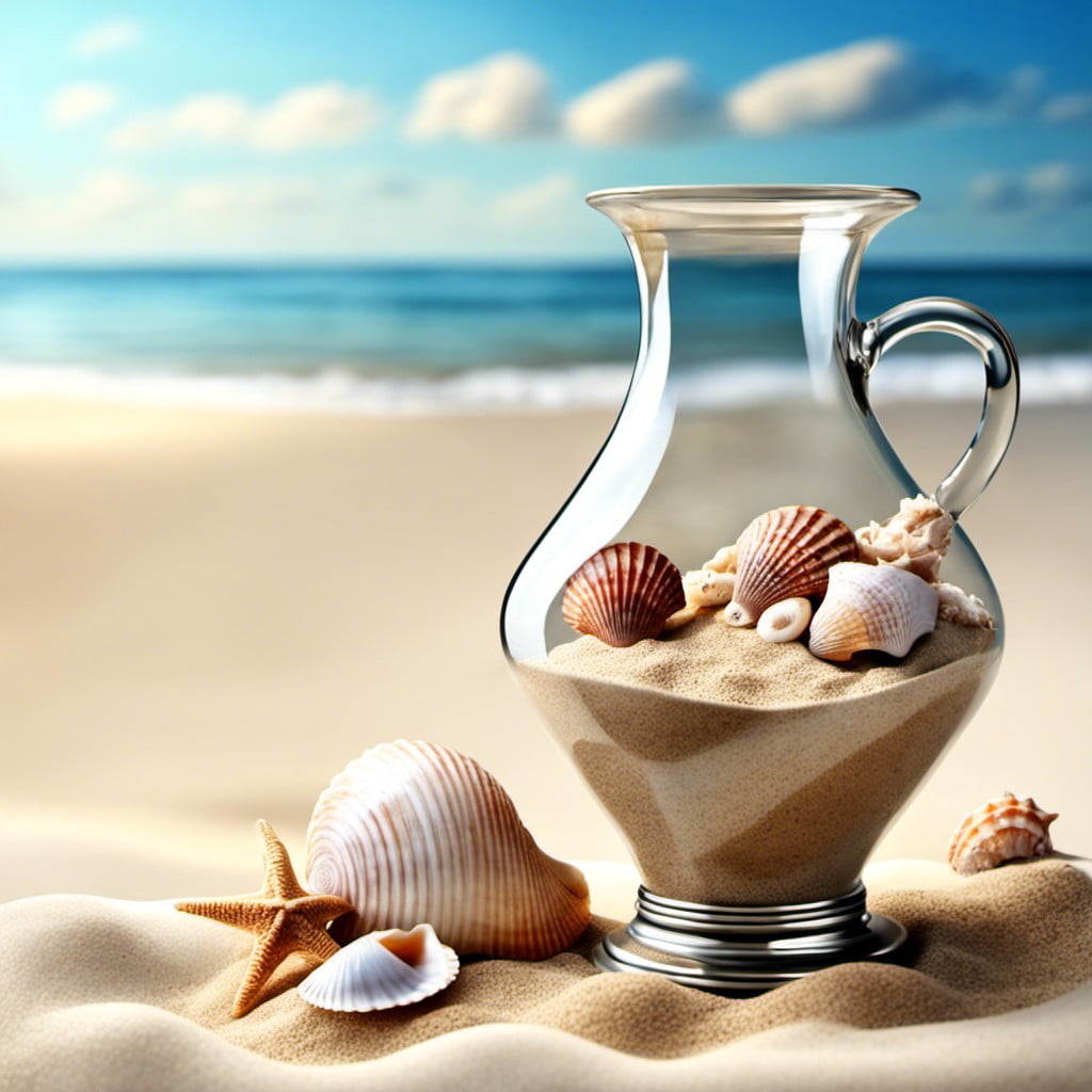 insert seashells and beach sand
