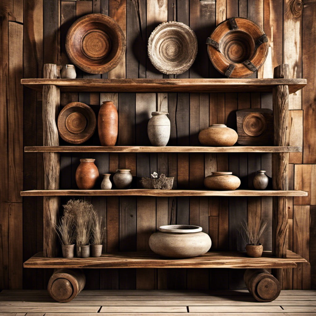 install barn wood shelves