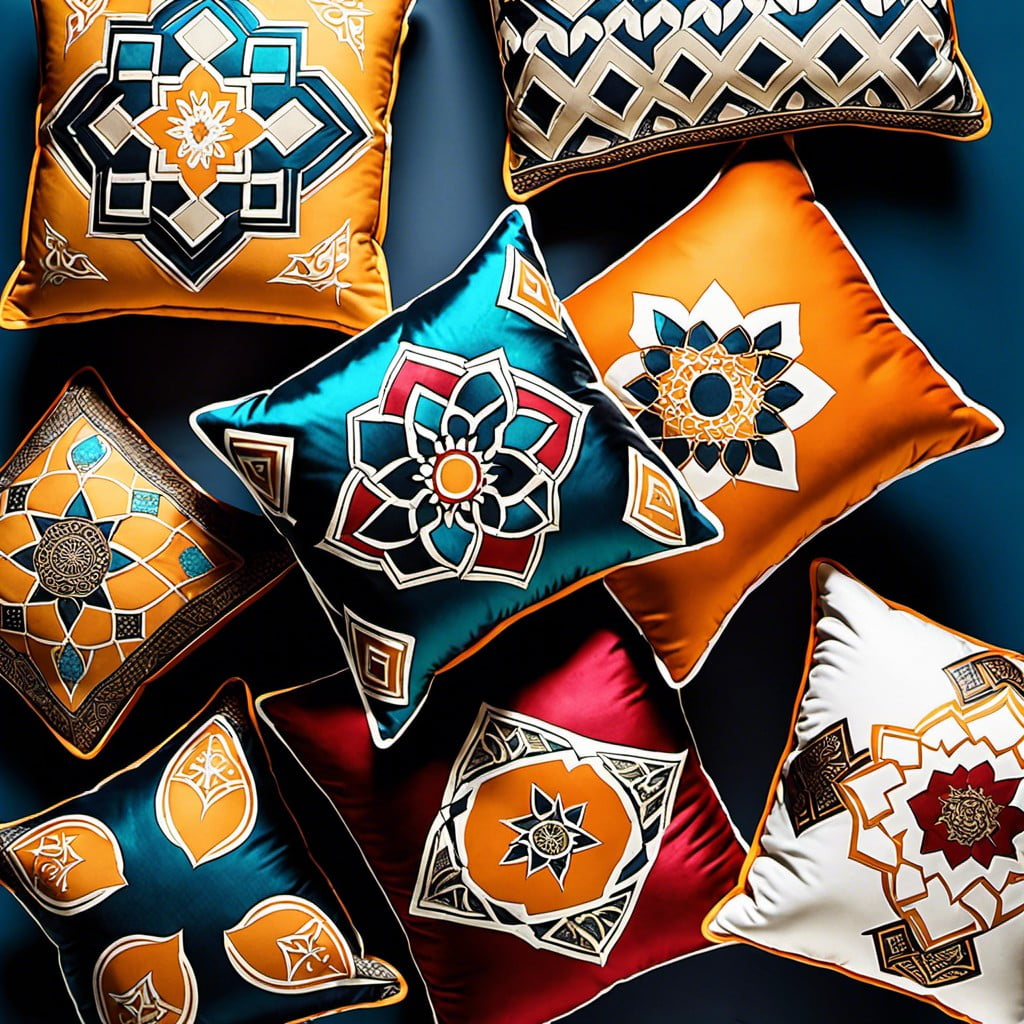 islamic patterned throw pillows