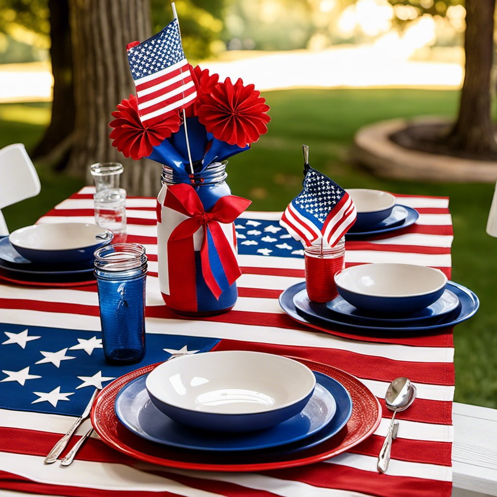 labor day themed table runners