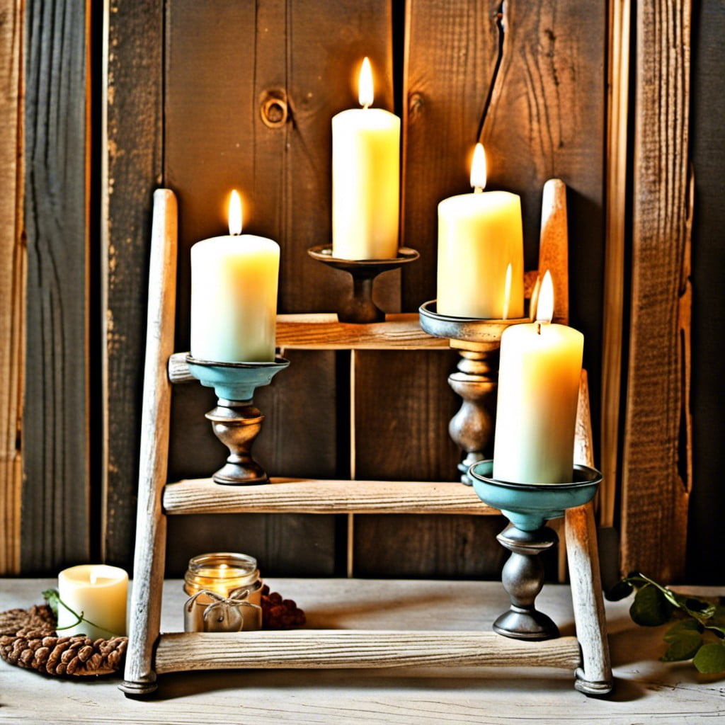 ladder candle holder
