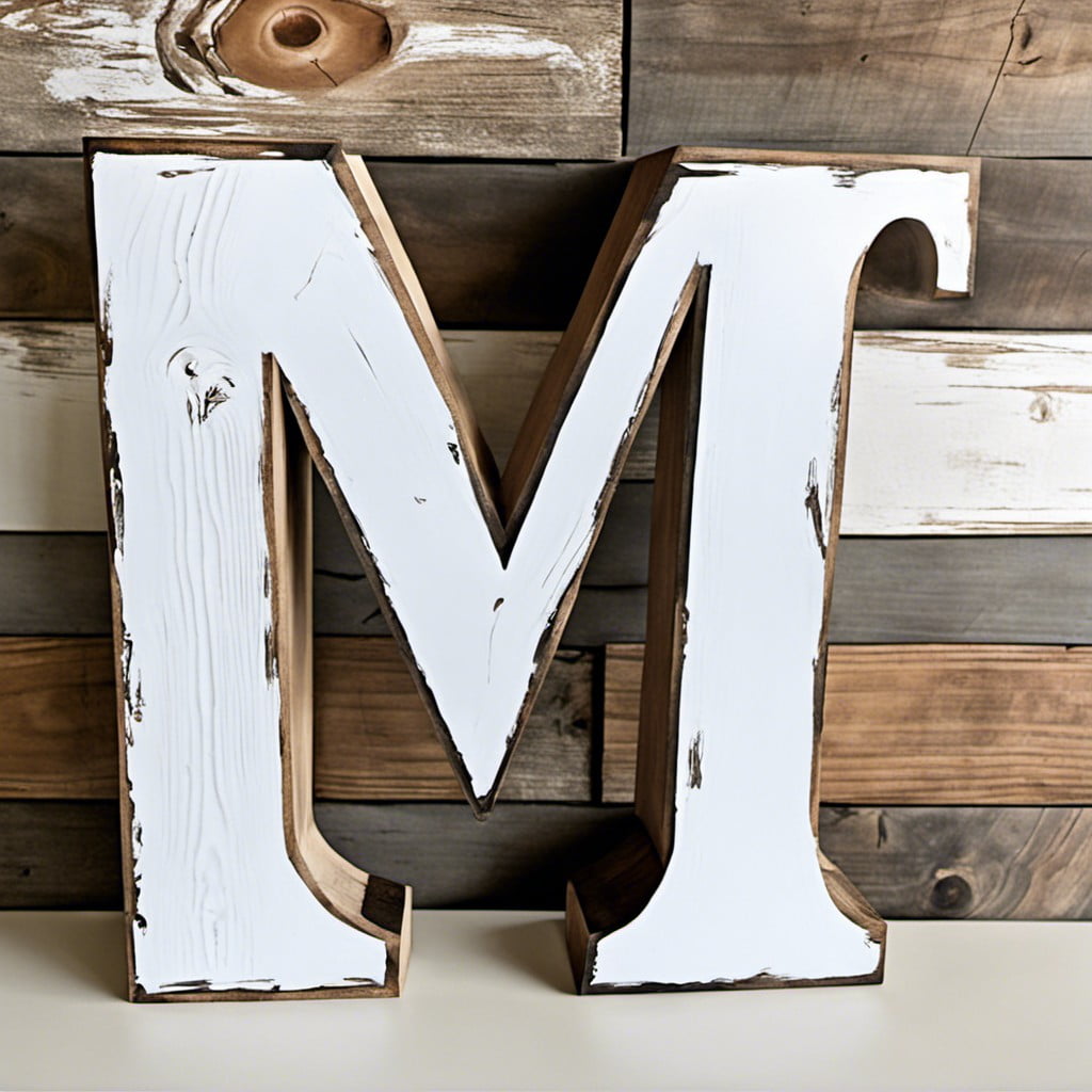 large letter block wall decor