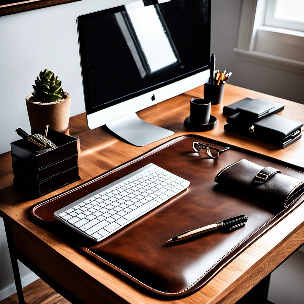 leather desk pad