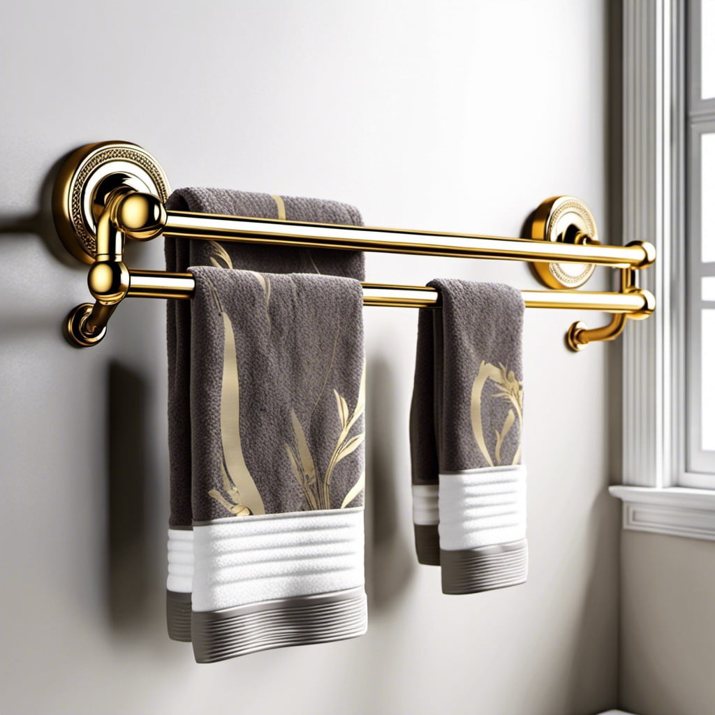 luxury touch with gold accented rack
