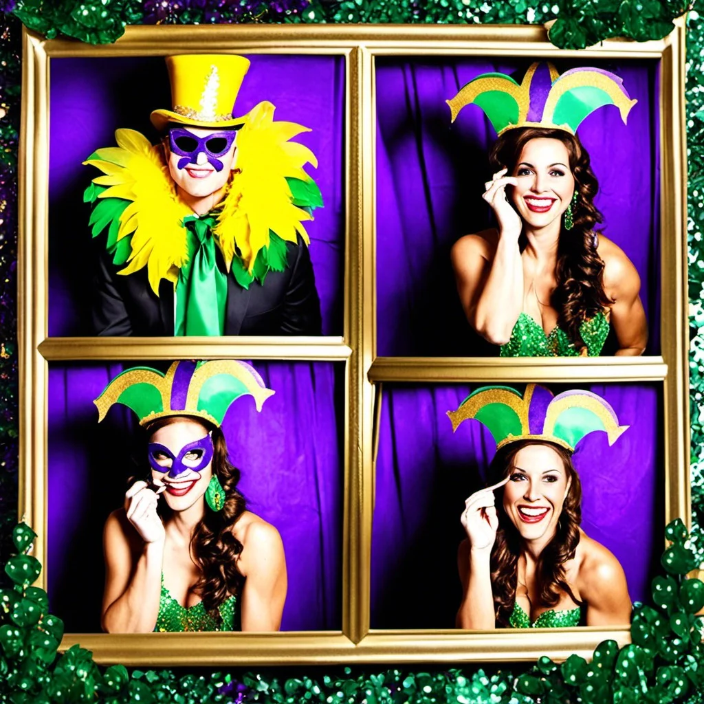 mardi gras themed photo booth