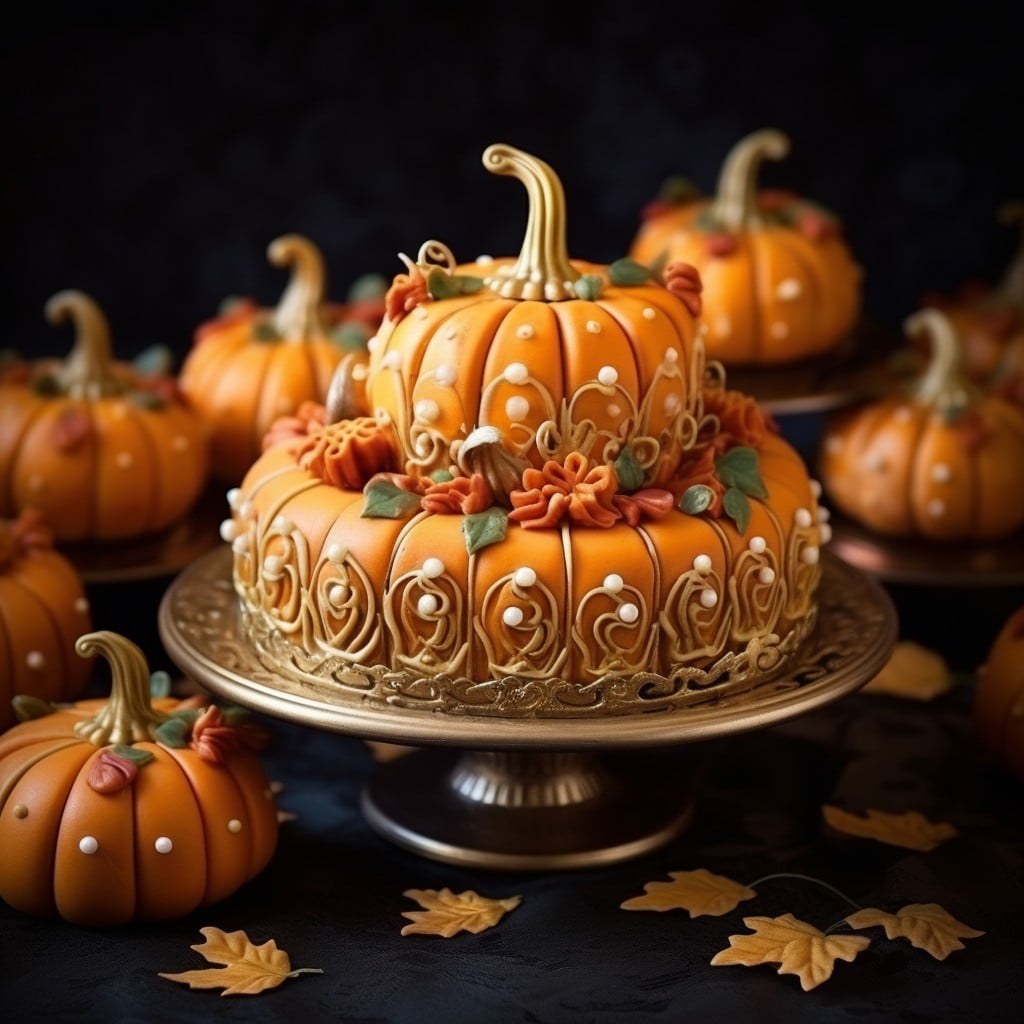 marzipan shaped into pumpkins