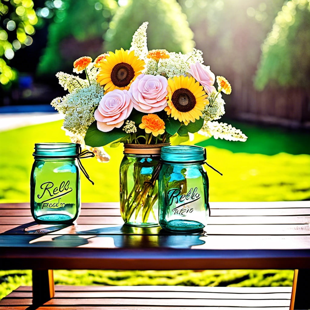 mason jar flower arrangements