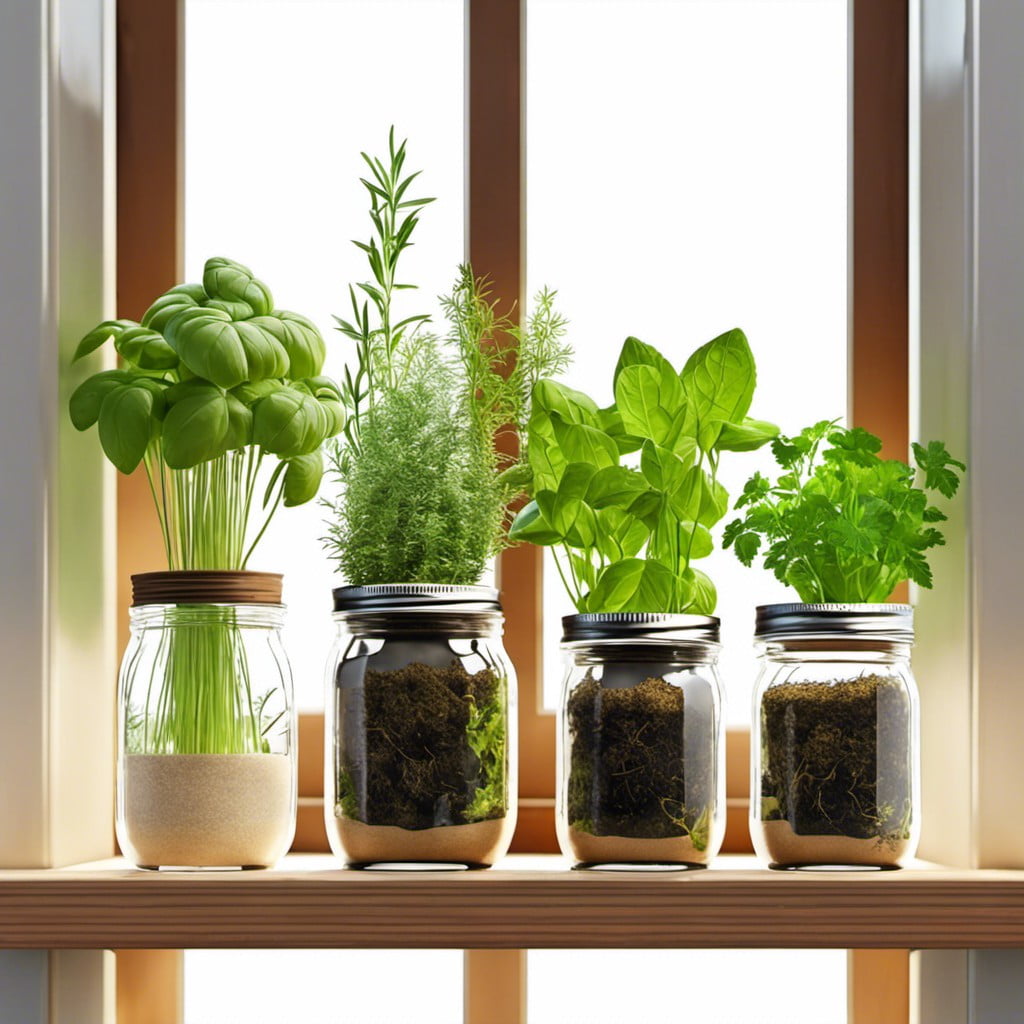 mason jar herb garden