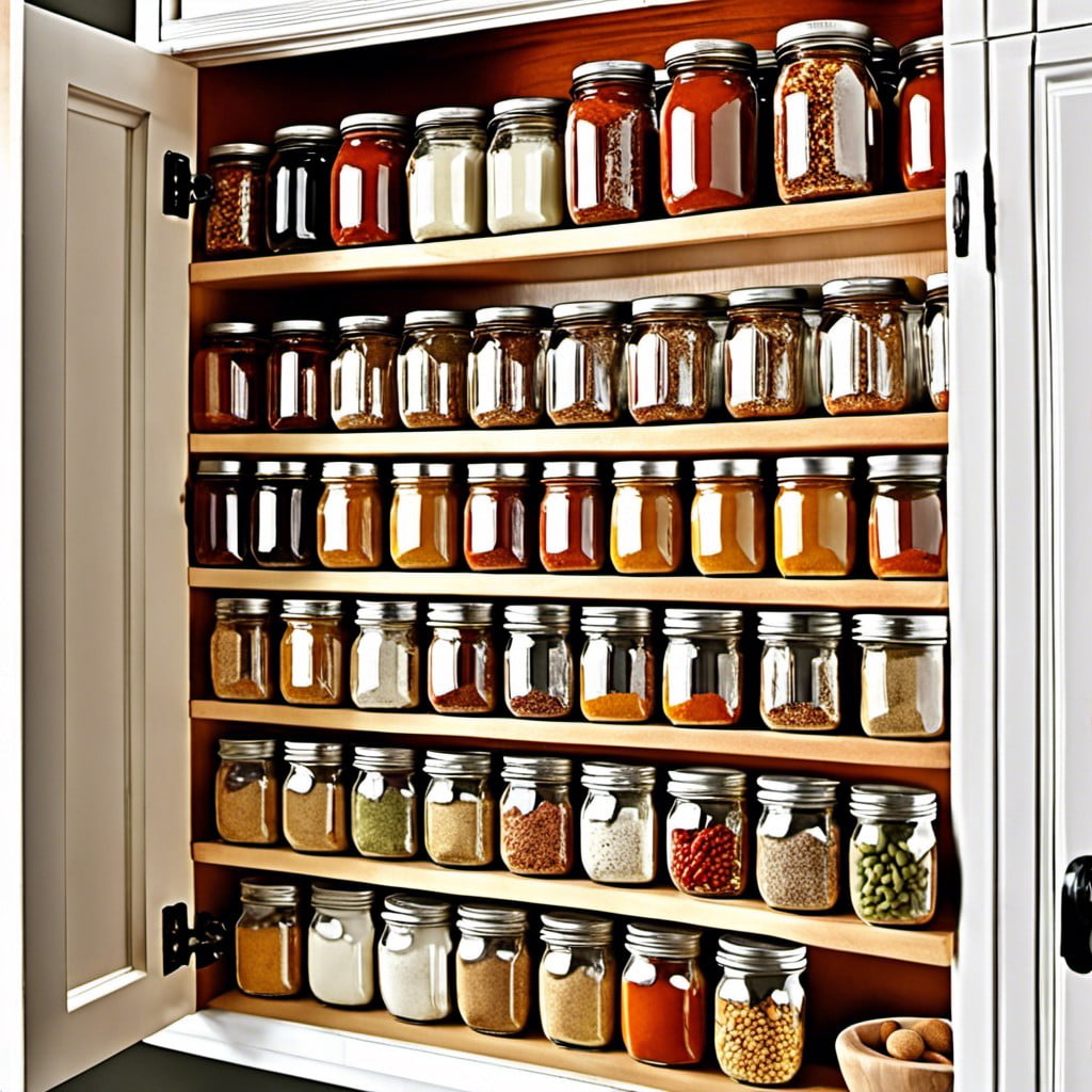 mason jar spice rack