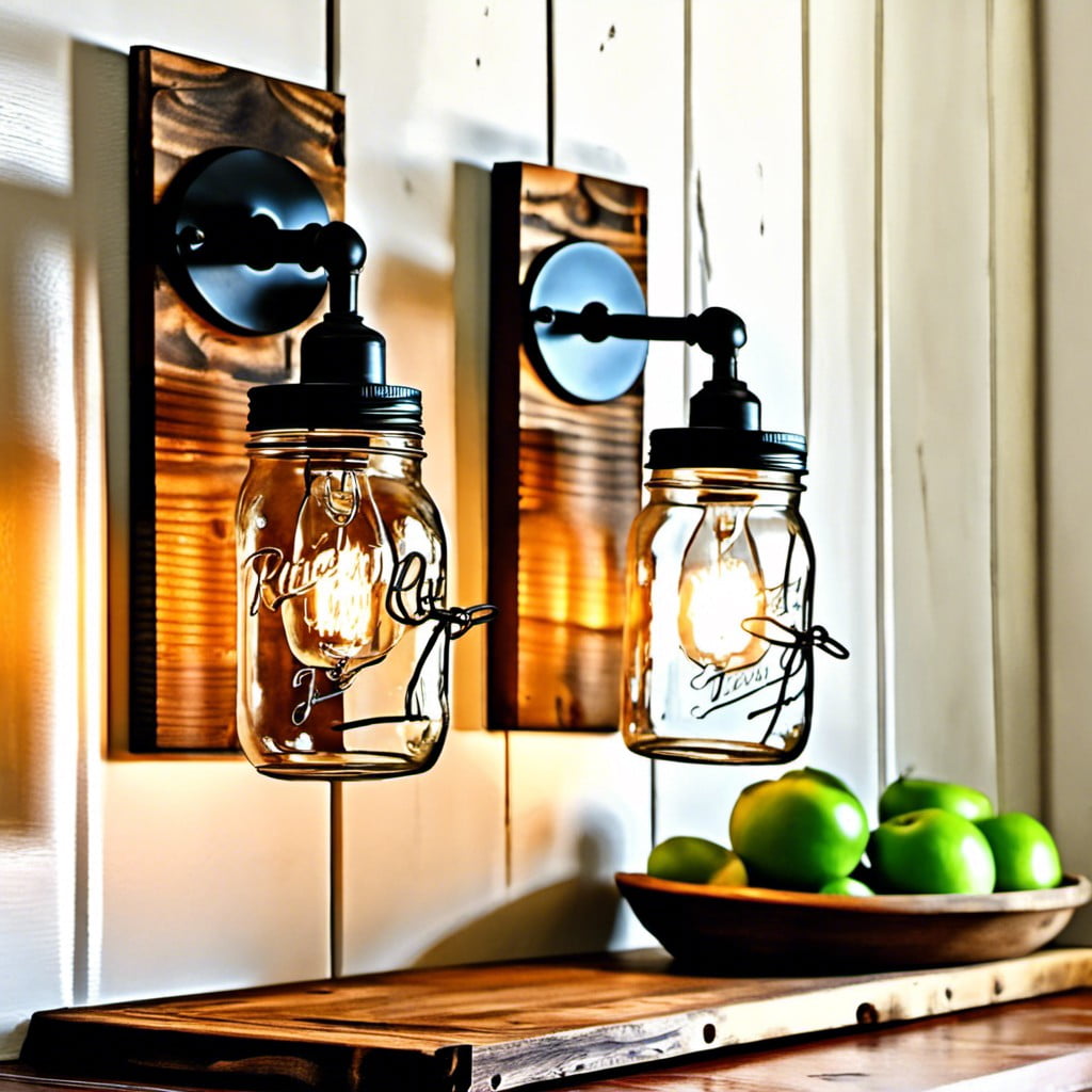 mason jar wall sconces