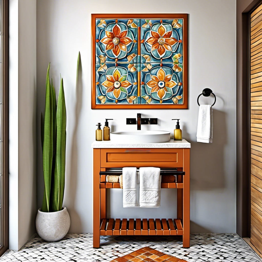 mediterranean style with colorful ceramic tiles